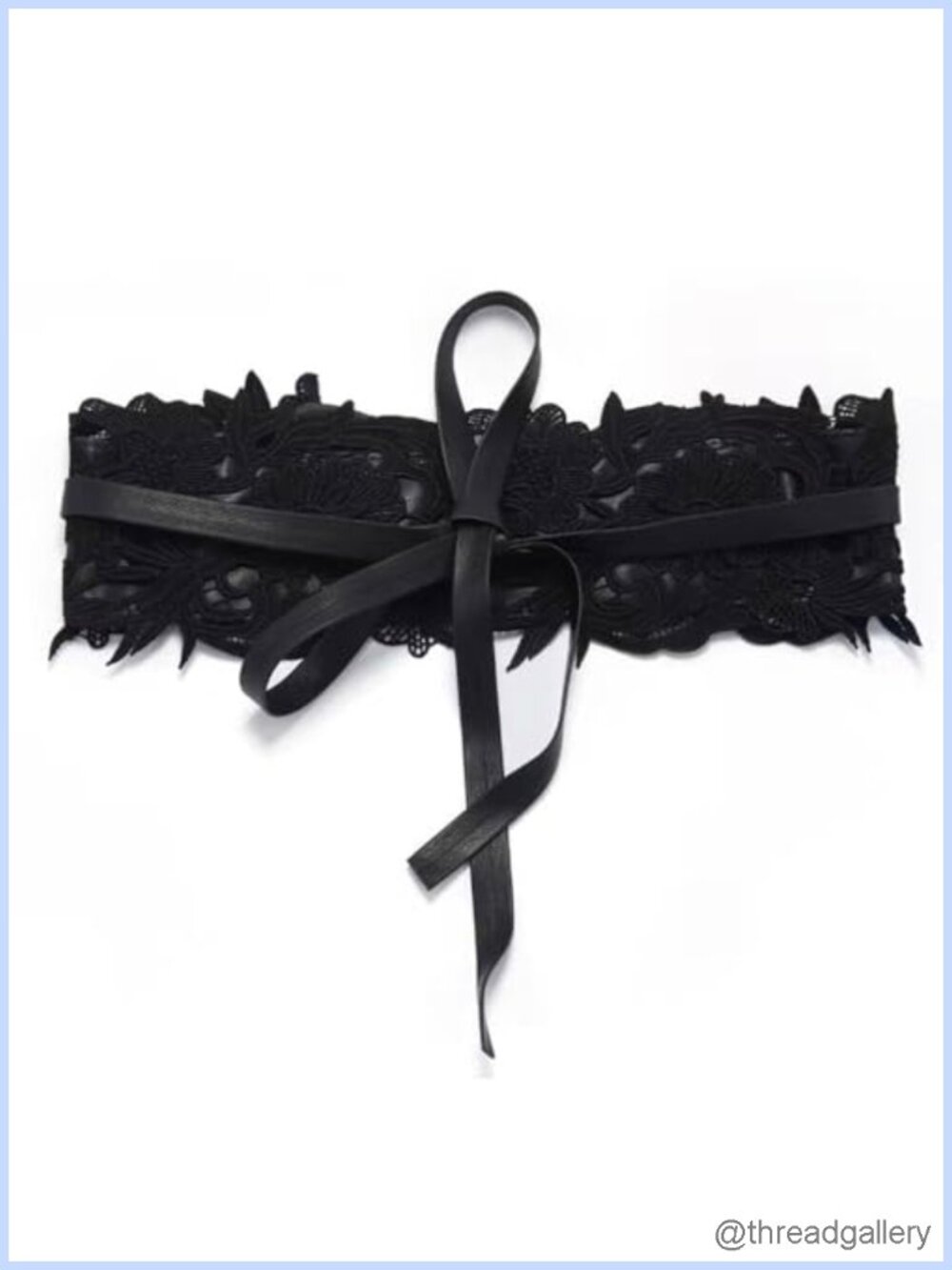Lace Wide Waist Belt Wrap Around Obi Bowknot Retro Dress Belt